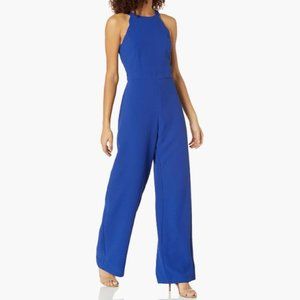 Adrianna Papell Scalloped Jumpsuit Pantsuit - Blue - Size 2